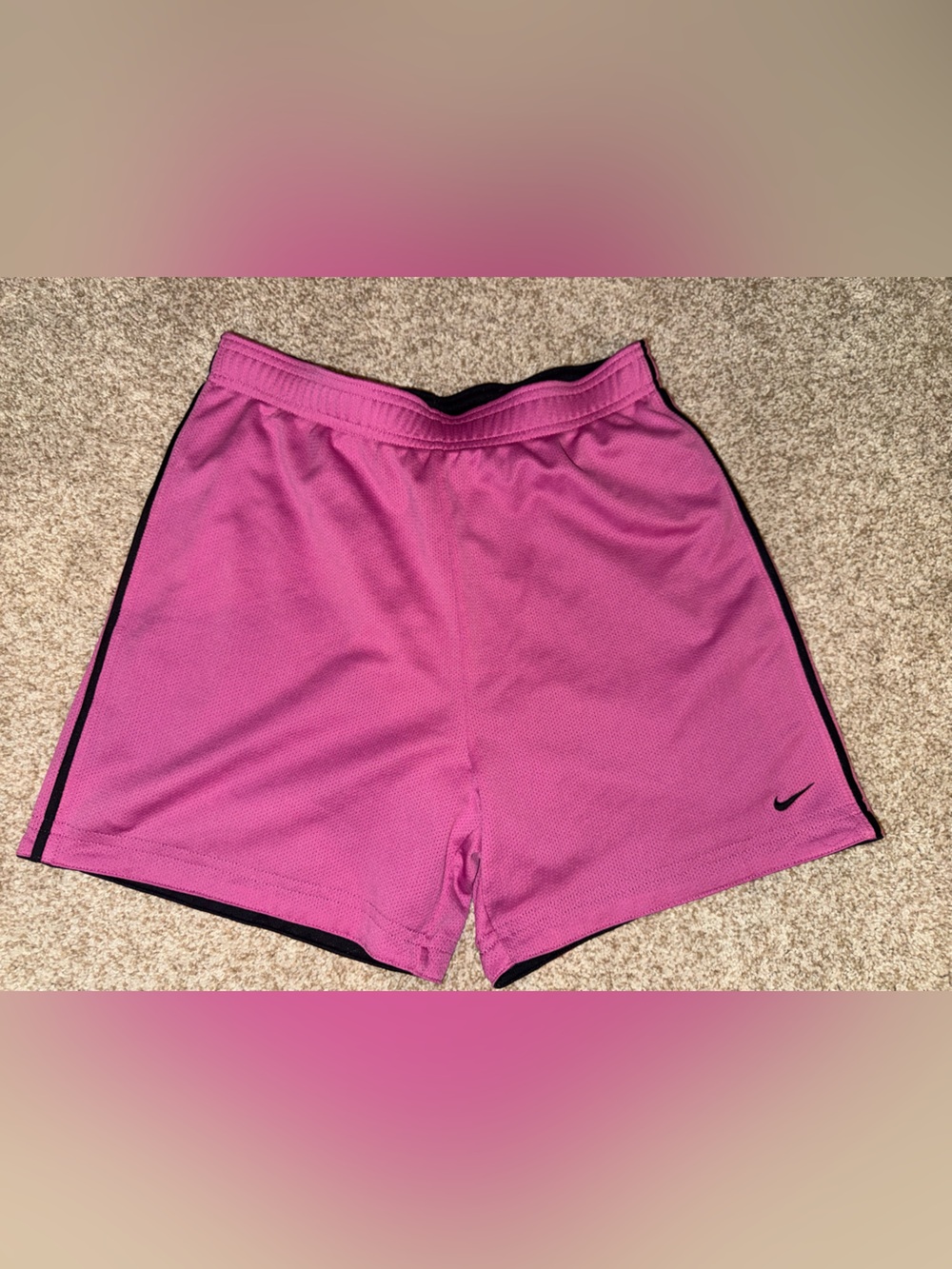 Nike Vintage Pink Mesh Black Piping Y2K Women’s Small
